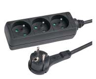 HAMA Listwa zasilająca Standard 3gn, 3m, czarna, bez włącznika - 1416390 - zdjęcie 1